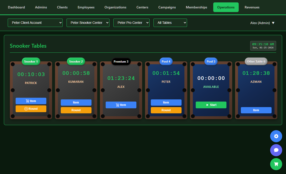 VIP SnookerKING Dashboard Overview - 370+ Features